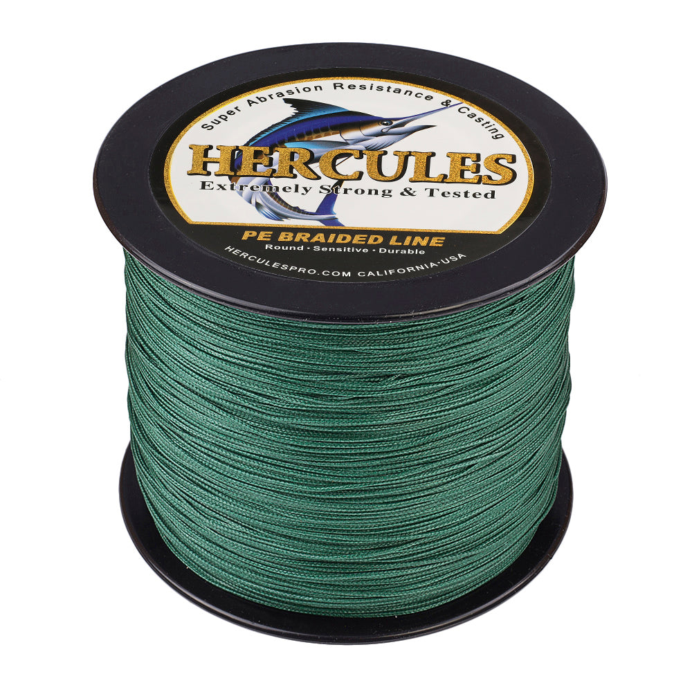 HERCULES 100M-2000M Green 10lb-300lb PE Braided Fishing Line 8 Strands HERCULES