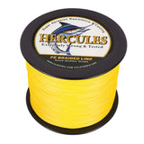 HERCULES 100M-2000M Yellow 10lb-300lb PE Braided Fishing Line 8 Strands HERCULES
