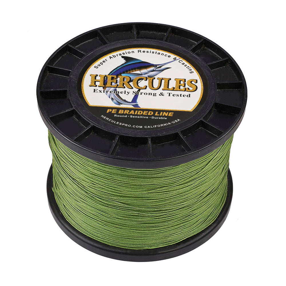 HERCULES 100M-2000M Army Green 10lb-300lb PE Braided Fishing Line 8 Strands HERCULES