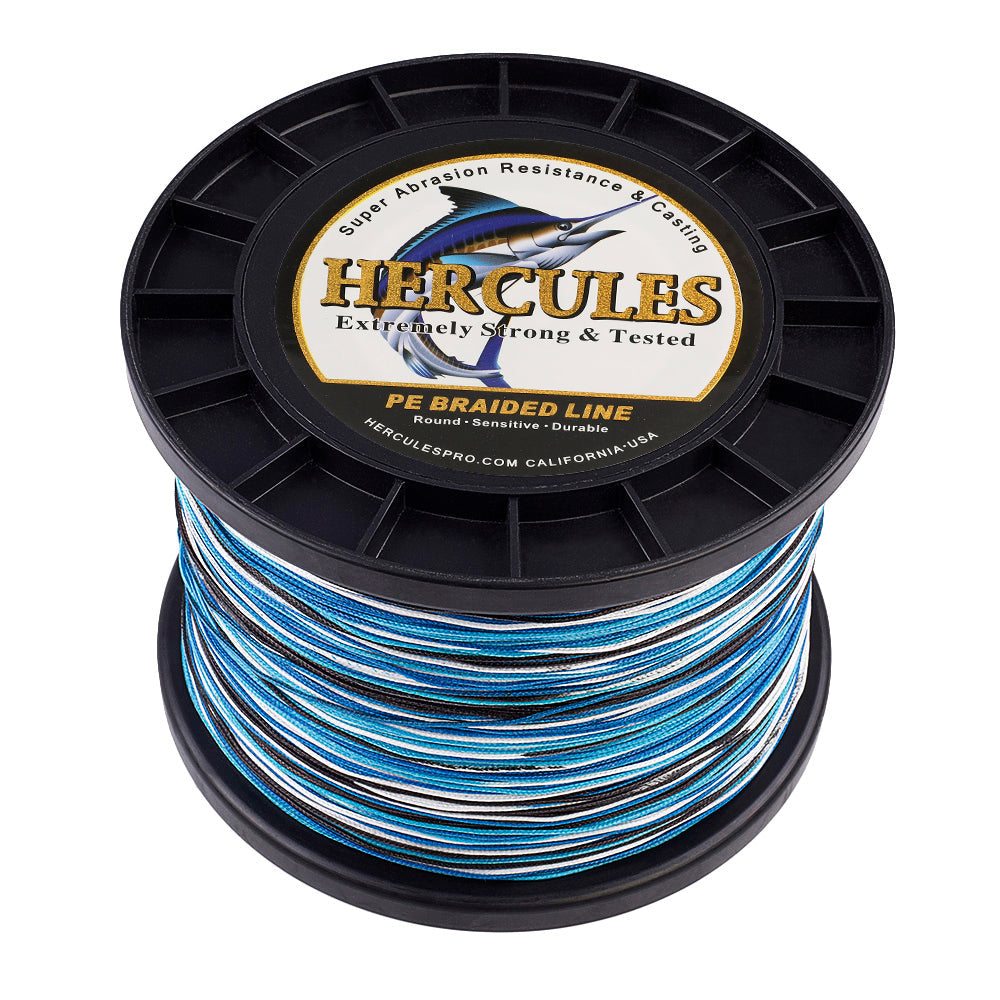 HERCULES 100M-2000M Camo Blue 10lb-300lb PE Braided Fishing Line 8 Strands HERCULES