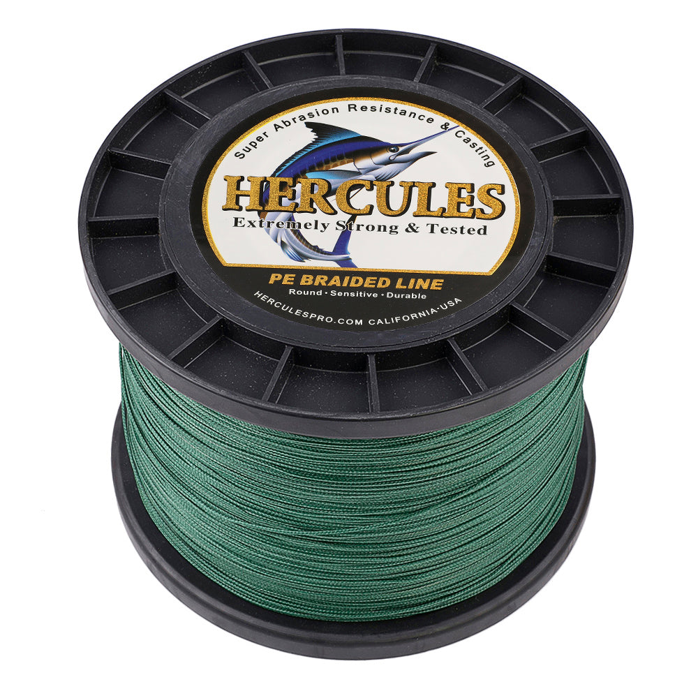 HERCULES 100M-2000M Green 10lb-300lb PE Braided Fishing Line 8 Strands HERCULES