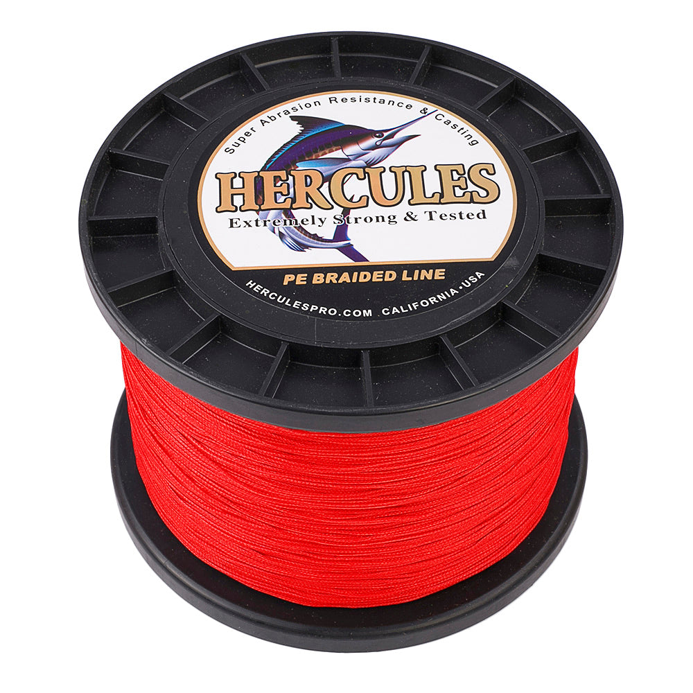 HERCULES 100M-2000M Red 10lb-300lb PE Braided Fishing Line 8 Strands HERCULES