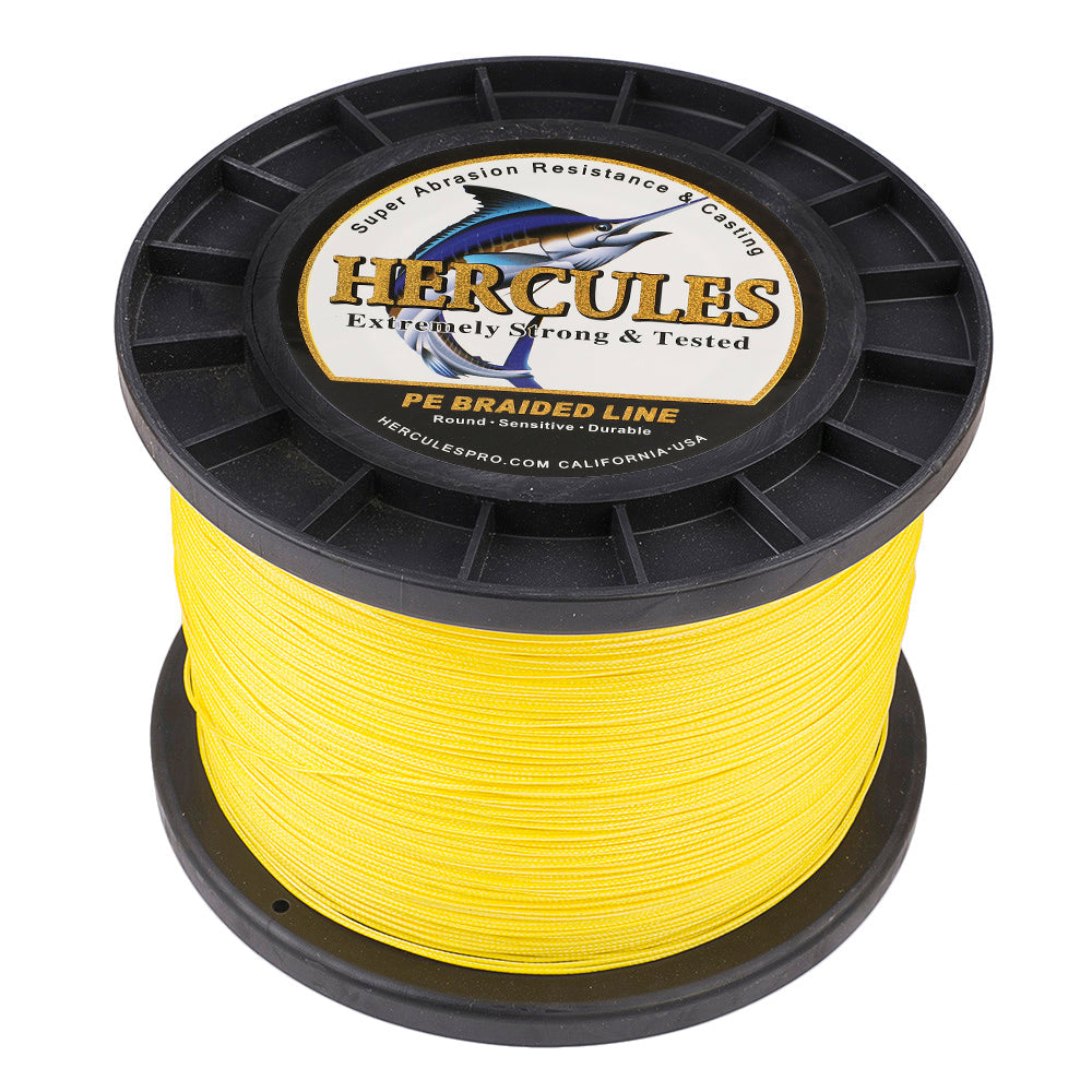 HERCULES 100M-2000M Yellow 10lb-300lb PE Braided Fishing Line 8 Strands HERCULES