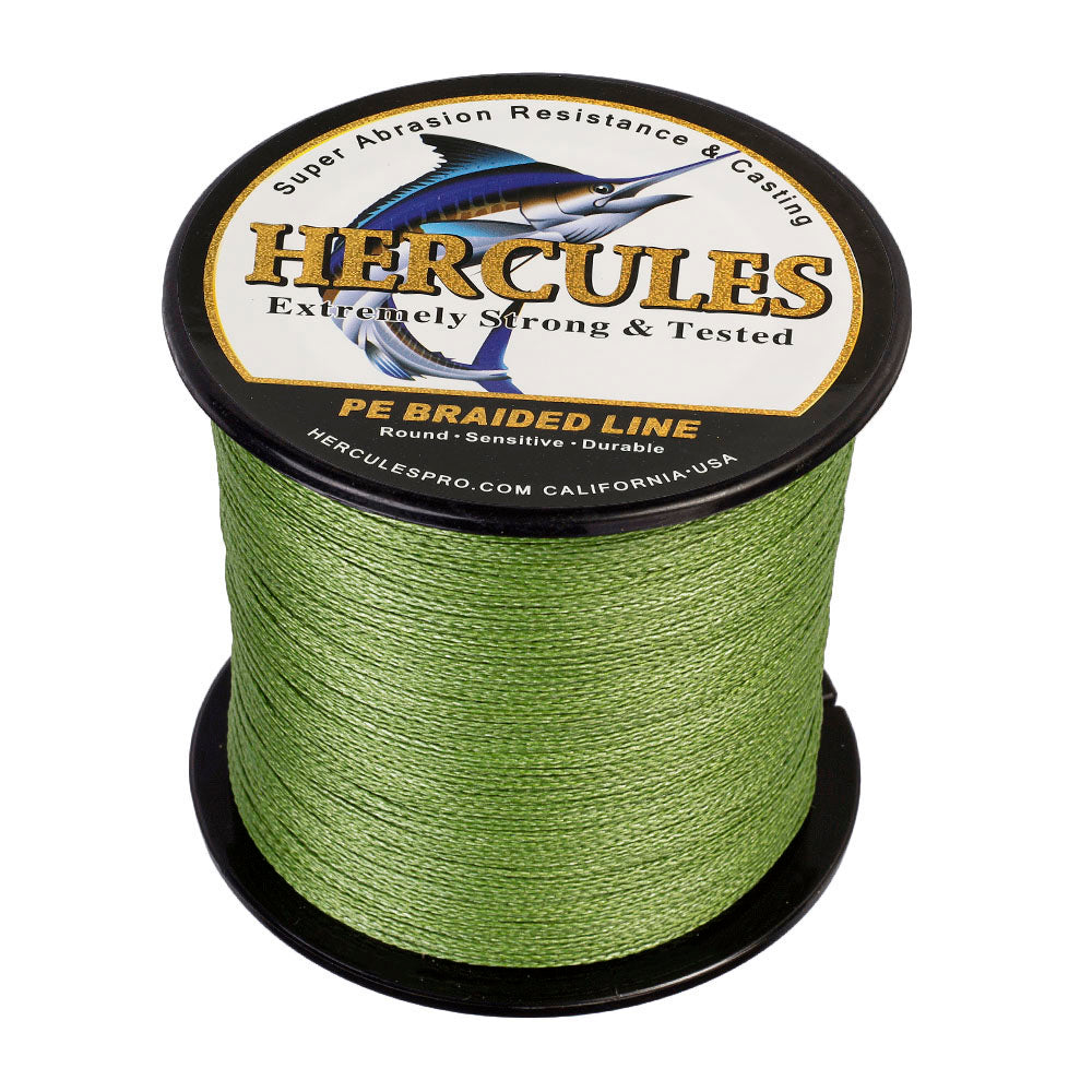 HERCULES 100M-2000M Army Green 6lb-100lb PE Braided Fishing Line 4 Strands HERCULES