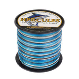 HERCULES 100M-2000M Blue Camo 6lb-100lb PE Braided Fishing Line 4 Strands HERCULES