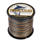 HERCULES 100M-2000M Camouflage 6lb-100lb PE Braided Fishing Line 4 Strands HERCULES