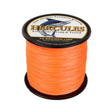 HERCULES 100M-2000M Orange 6lb-100lb PE Braided Fishing Line 4 Strands HERCULES