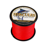 HERCULES 100M-2000M Red 6lb-100lb PE Braided Fishing Line 4 Strands HERCULES