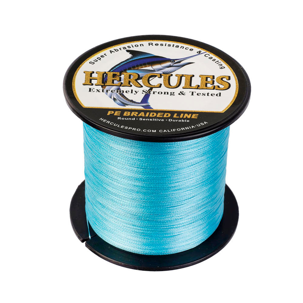 HERCULES 100M-2000M Blue 6lb-100lb PE Braided Fishing Line 4 Strands HERCULES
