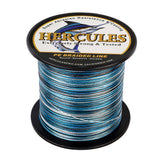 HERCULES 100M-2000M Blue Camo 6lb-100lb PE Braided Fishing Line 4 Strands HERCULES