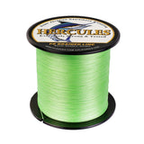 HERCULES 100M-2000M Fluorescent Green 6lb-100lb PE Braided Fishing Line 4 Strands HERCULES