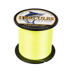 HERCULES 100M-2000M Fluorescent Yellow 6lb-100lb PE Braided Fishing Line 4 Strands HERCULES
