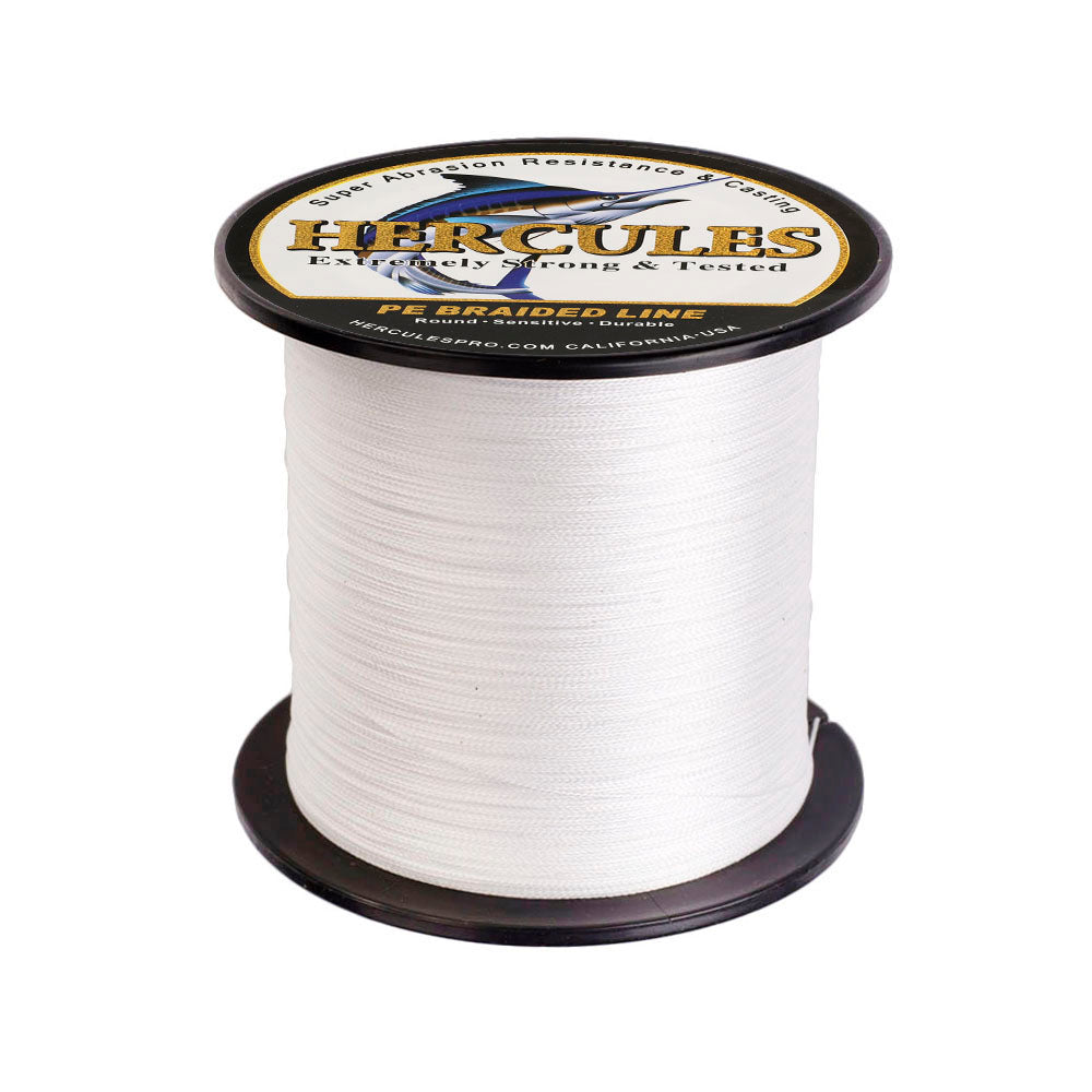 HERCULES 100M-2000M White 6lb-100lb PE Braided Fishing Line 4 Strands HERCULES