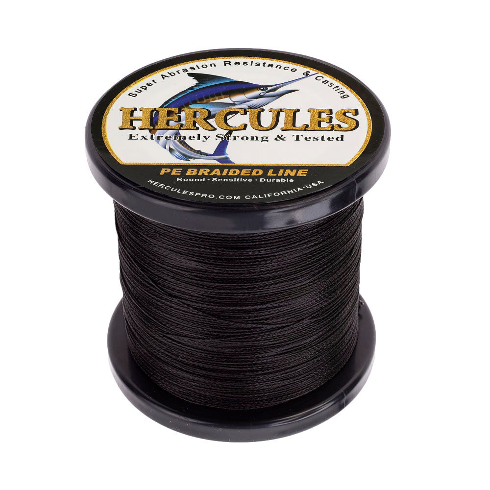 HERCULES 100M-2000M Black 6lb-100lb PE Braided Fishing Line 4 Strands HERCULES