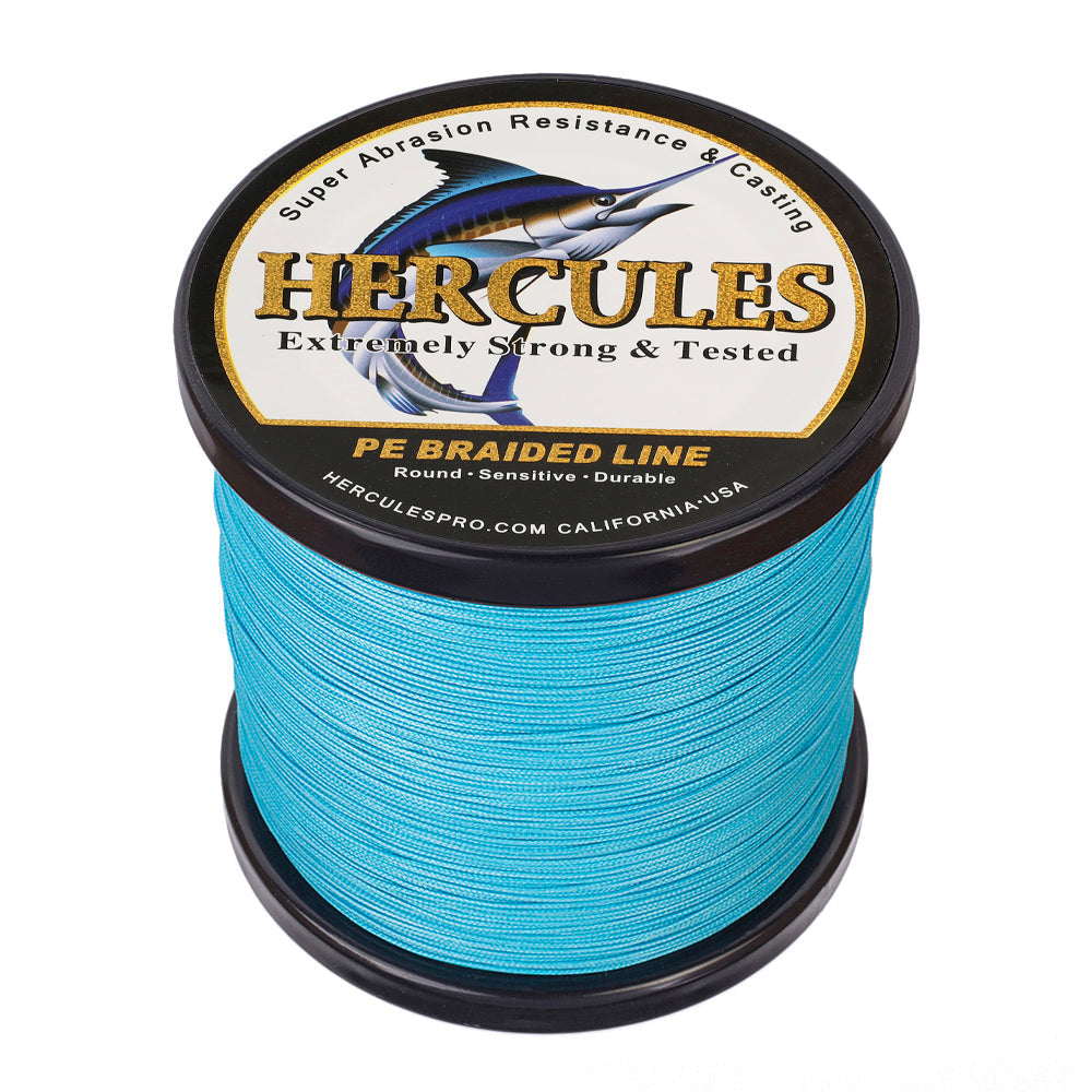 HERCULES 100M-2000M Blue 10lb-300lb PE Braided Fishing Line 8 Strands HERCULES