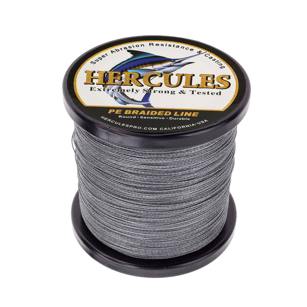 HERCULES 100M-2000M Grey 6lb-100lb PE Braided Fishing Line 4 Strands HERCULES
