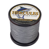 HERCULES 100M-2000M Grey 10lb-300lb PE Braided Fishing Line 8 Strands HERCULES