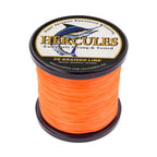 HERCULES 100M-2000M Orange 6lb-100lb PE Braided Fishing Line 4 Strands HERCULES