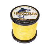 HERCULES 100M-2000M Yellow 6lb-100lb PE Braided Fishing Line 4 Strands HERCULES