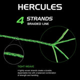 HERCULES 100M-2000M Red 6lb-100lb PE Braided Fishing Line 4 Strands HERCULES