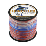 HERCULES 100M-2000M Patriotic Color 6lb-100lb PE Braid Fishing Line 4 Strands HERCULES