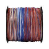 HERCULES 100M-2000M Patriotic Color 6lb-100lb PE Braid Fishing Line 4 Strands HERCULES