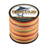 HERCULES 100M-2000M Fire Color 6lb-100lb PE Braid Fishing Line 4 Strands HERCULES