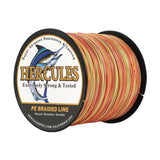 HERCULES 100M-2000M Fire Color 10lb-300lb PE Braid Fishing Line 8 Strands HERCULES