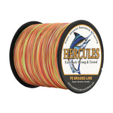HERCULES 100M-2000M Fire Color 10lb-300lb PE Braid Fishing Line 8 Strands HERCULES