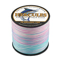 HERCULES 100M-2000M Pastel Tricolor 6lb-100lb PE Braid Fishing Line 4 Strands HERCULES