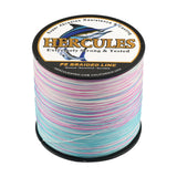 HERCULES 100M-2000M Pastel Tricolor 6lb-100lb PE Braid Fishing Line 4 Strands HERCULES