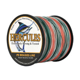 HERCULES 100M-2000M Aqua Camo 6lb-100lb PE Braid Fishing Line 4 Strands HERCULES