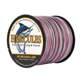 HERCULES 100M-2000M Pink Camo 6lb-100lb PE Braid Fishing Line 4 Strands HERCULES