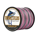 HERCULES 100M-2000M Pink Camo 10lb-300lb PE Braid Fishing Line 8 Strands HERCULES
