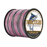 HERCULES 100M-2000M Pink Camo 10lb-300lb PE Braid Fishing Line 8 Strands HERCULES