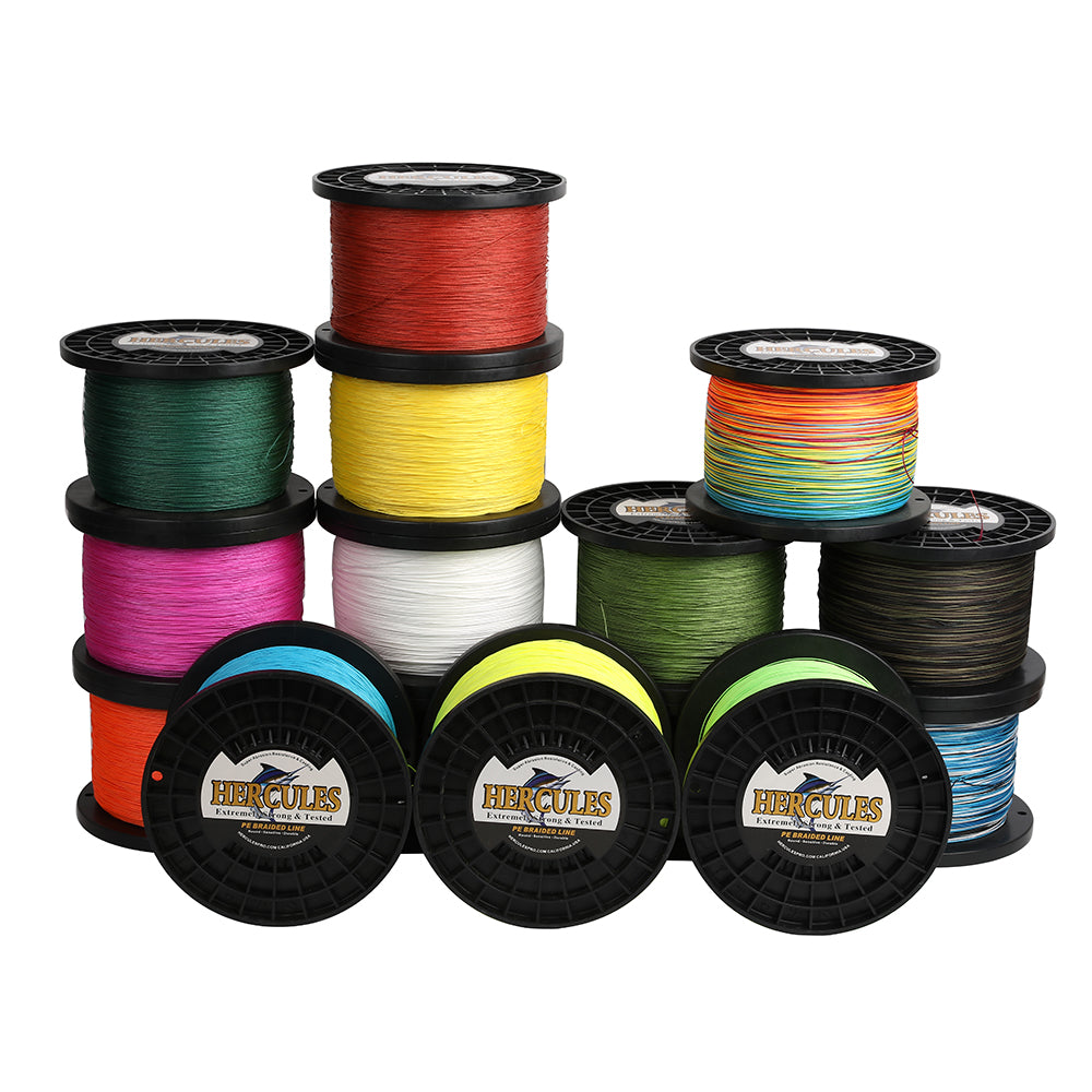 HERCULES Super Tough Braided Fishing Line 4 Strands / 8 Strands, 4lb -  160lb Braid Lines, 150/300/500/1000 Yards for Saltwater : : Sports  