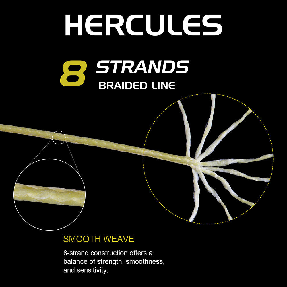 HERCULES 100M 109Yds Blue 10lb-300lb PE Braided Fishing Line 8 Strands HERCULES