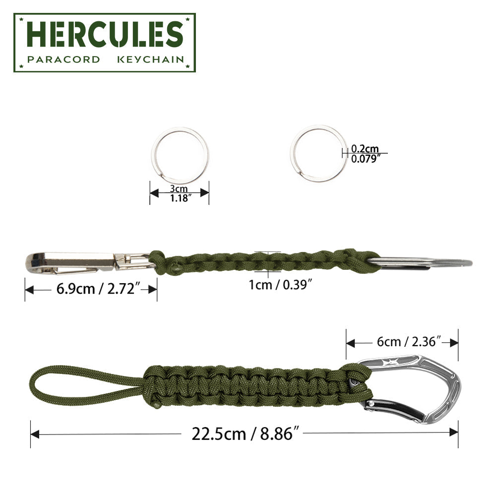 HERCULES Paracord Keychain Set HERCULES
