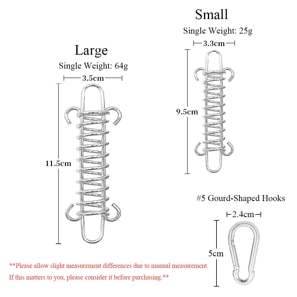 Stainless Steel Tent Spring Clips with Gourd Hooks HERCULES