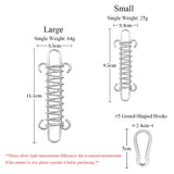 Stainless Steel Tent Spring Clips with Gourd Hooks HERCULES