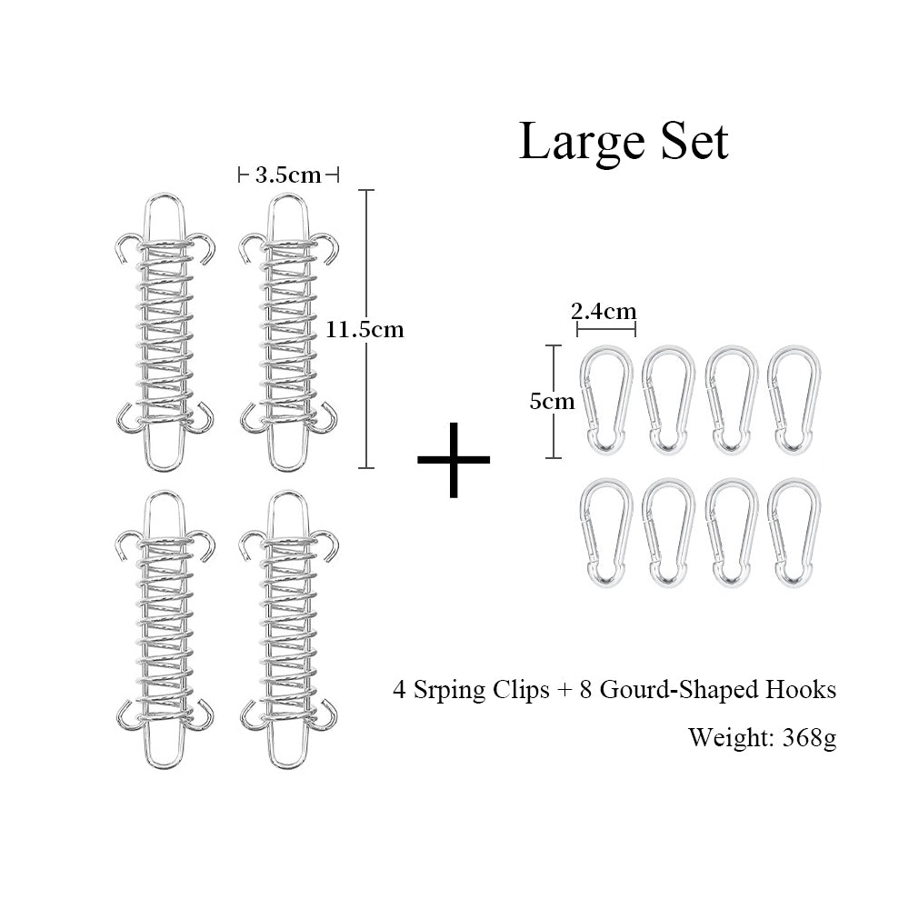 Stainless Steel Tent Spring Clips with Gourd Hooks HERCULES