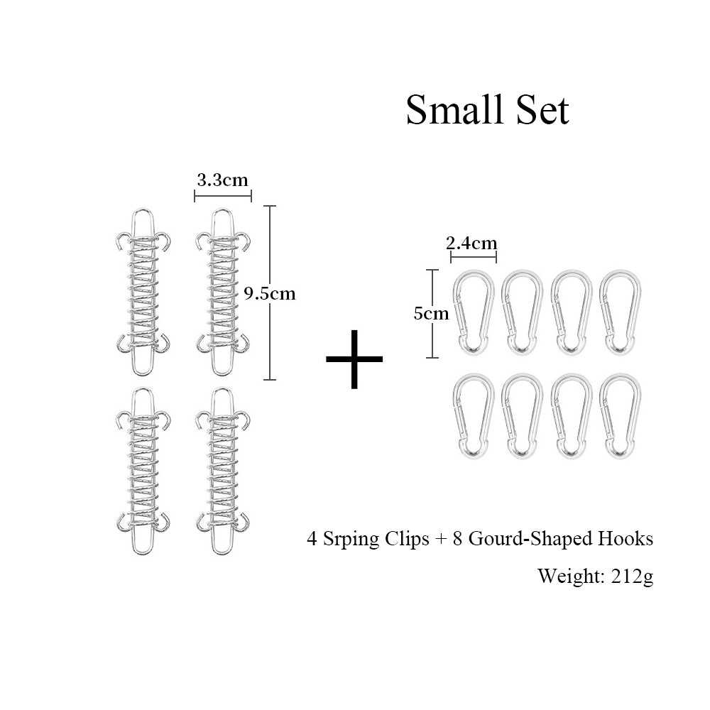Stainless Steel Tent Spring Clips with Gourd Hooks HERCULES