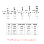 High-Strength Swivel with B-shaped Pin for Fishing, Pack of 20pcs HERCULES