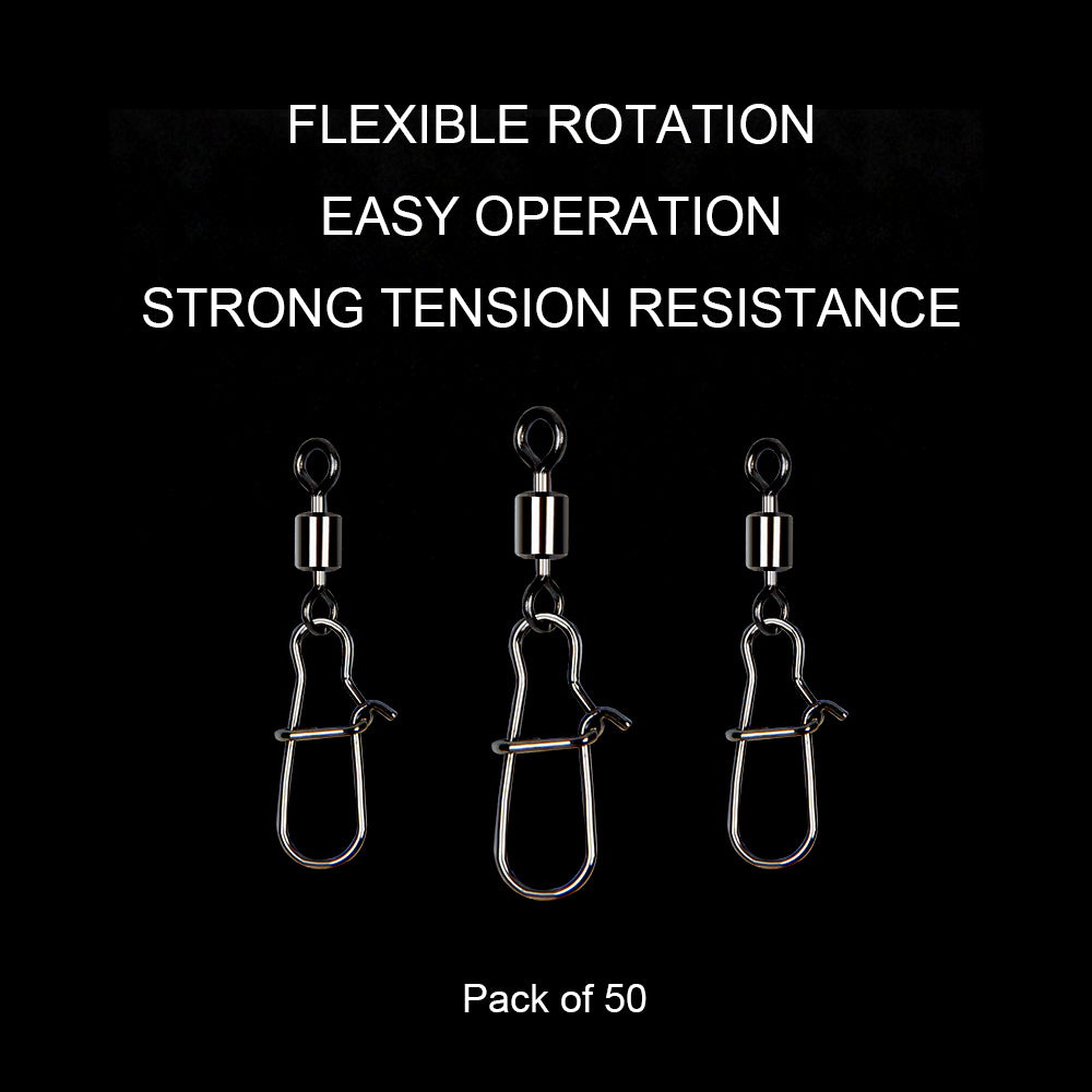 High-Strength Swivel with B-shaped Pin for Fishing, Pack of 20pcs HERCULES