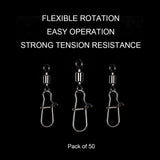 High-Strength Swivel with B-shaped Pin for Fishing, Pack of 20pcs HERCULES