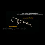 High-Strength Swivel with B-shaped Pin for Fishing, Pack of 20pcs HERCULES