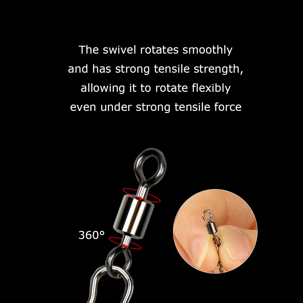 High-Strength Swivel with B-shaped Pin for Fishing, Pack of 20pcs HERCULES