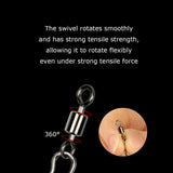 High-Strength Swivel with B-shaped Pin for Fishing, Pack of 20pcs HERCULES