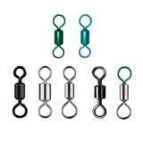 Fishing Rolling Swivel Snap Pack of 100, #8 #10 #12 HERCULES