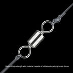 Fishing Rolling Swivel Snap Pack of 100, #8 #10 #12 HERCULES